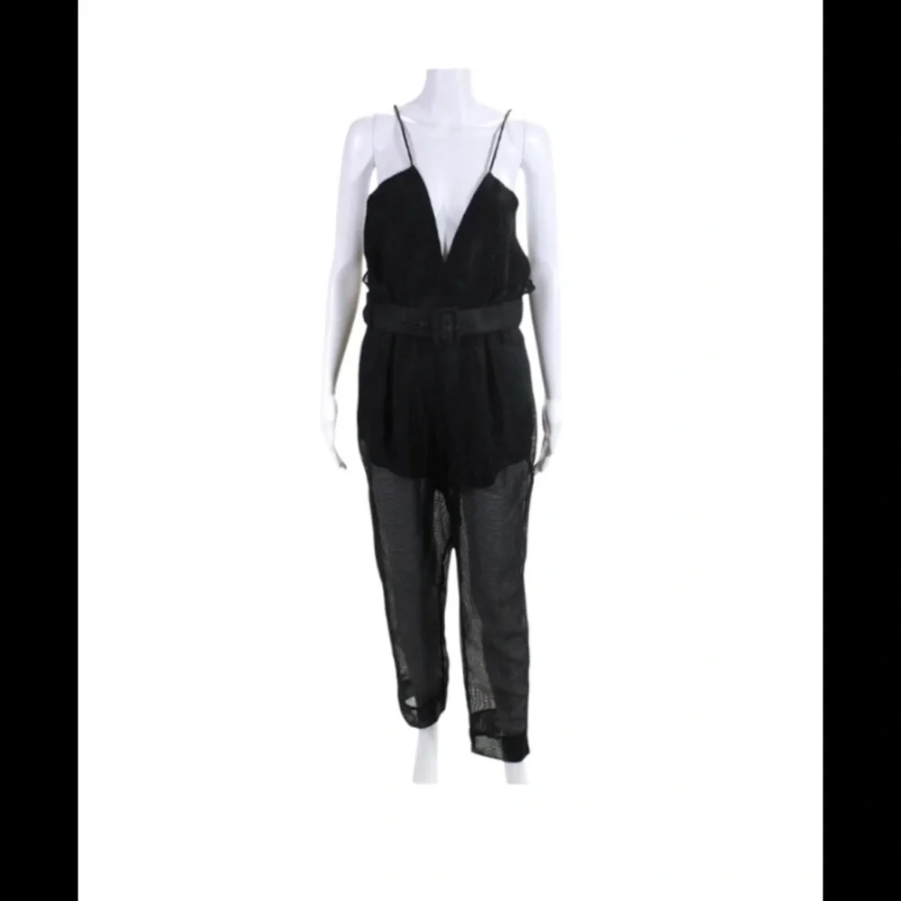 Alice McCall Justify My Love Jumpsuit Black Striped Organda up Size US 6 - Picture 2 of 13